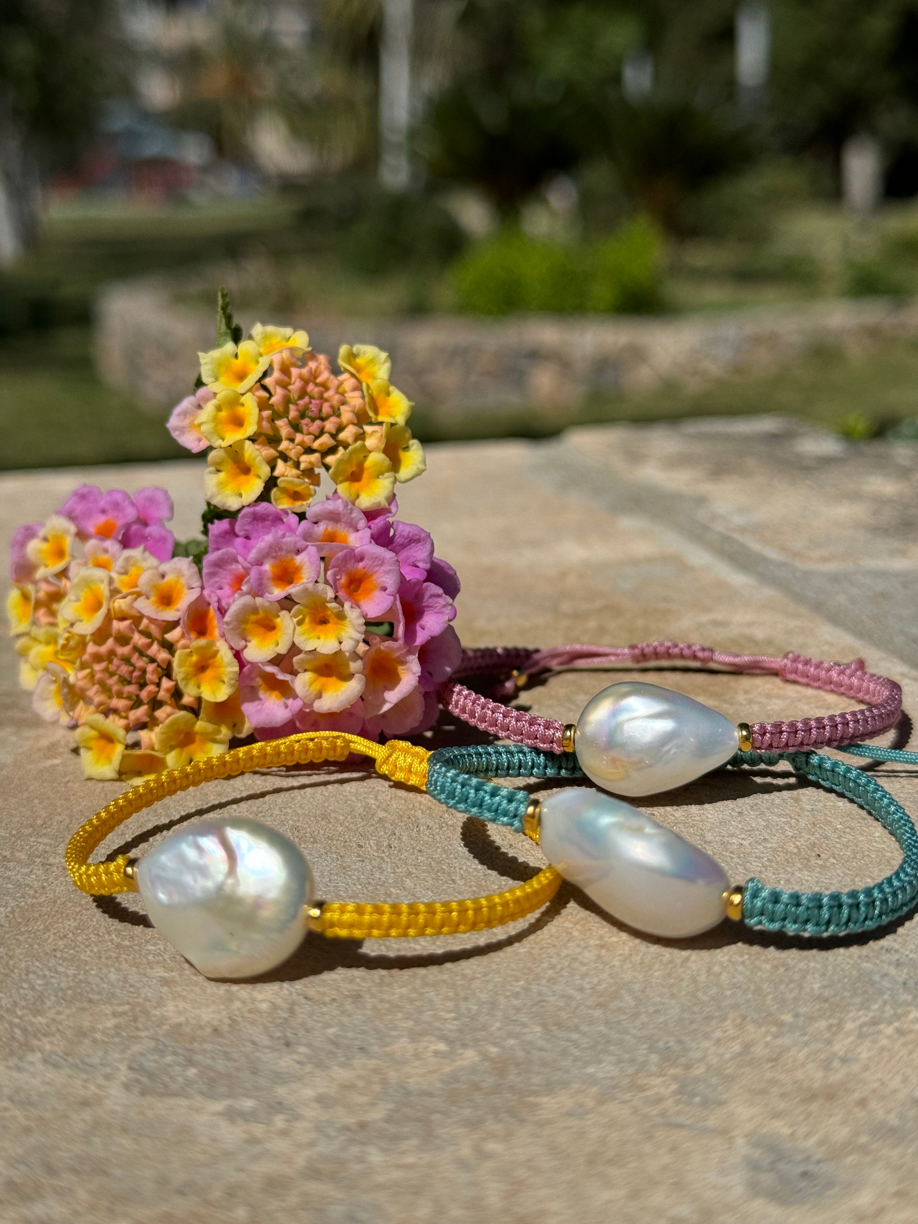 Süßwasser Armband "Bold" - Blush - Calissi