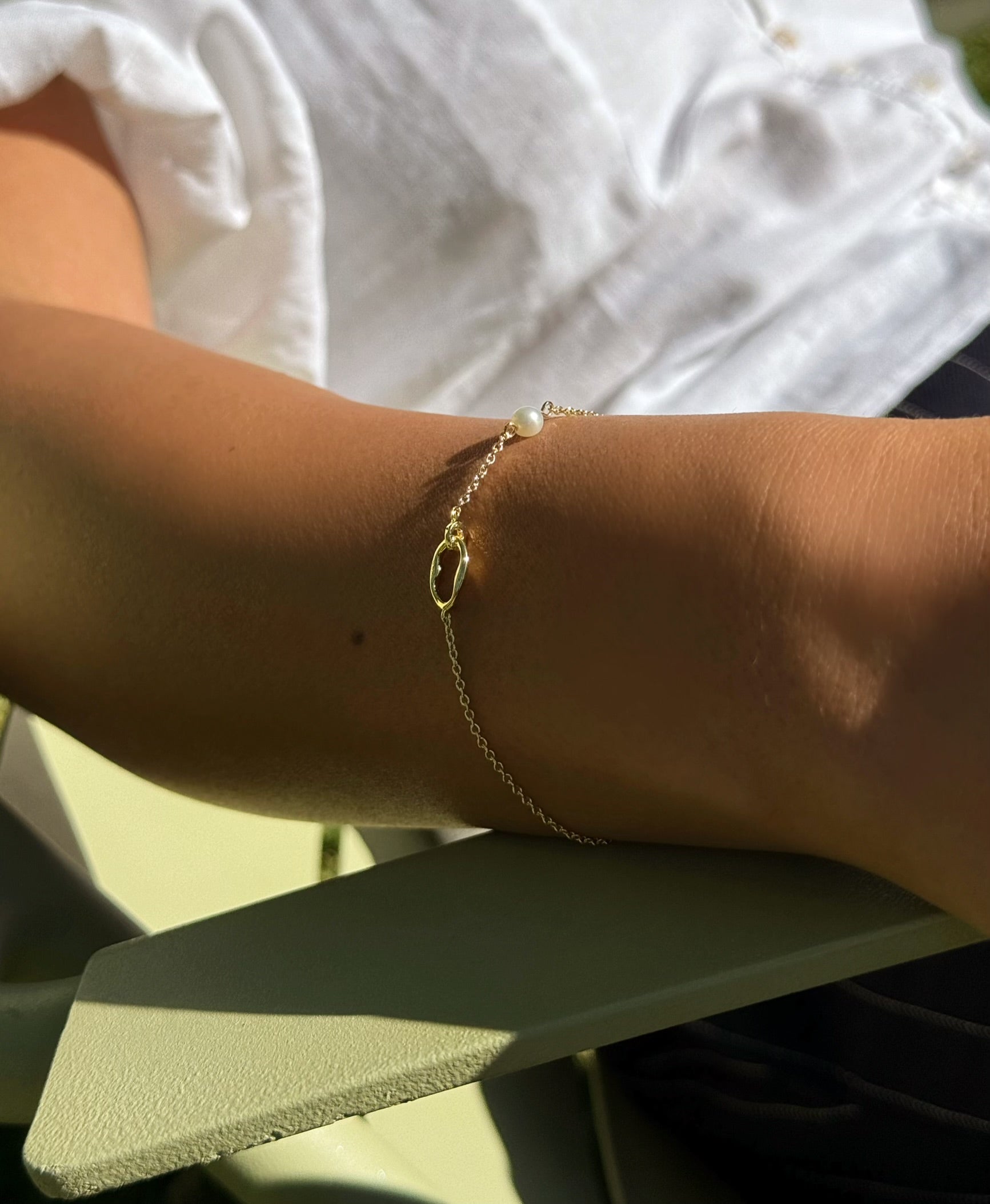 Süßwasser Armband "Airy Glow" - Calissi