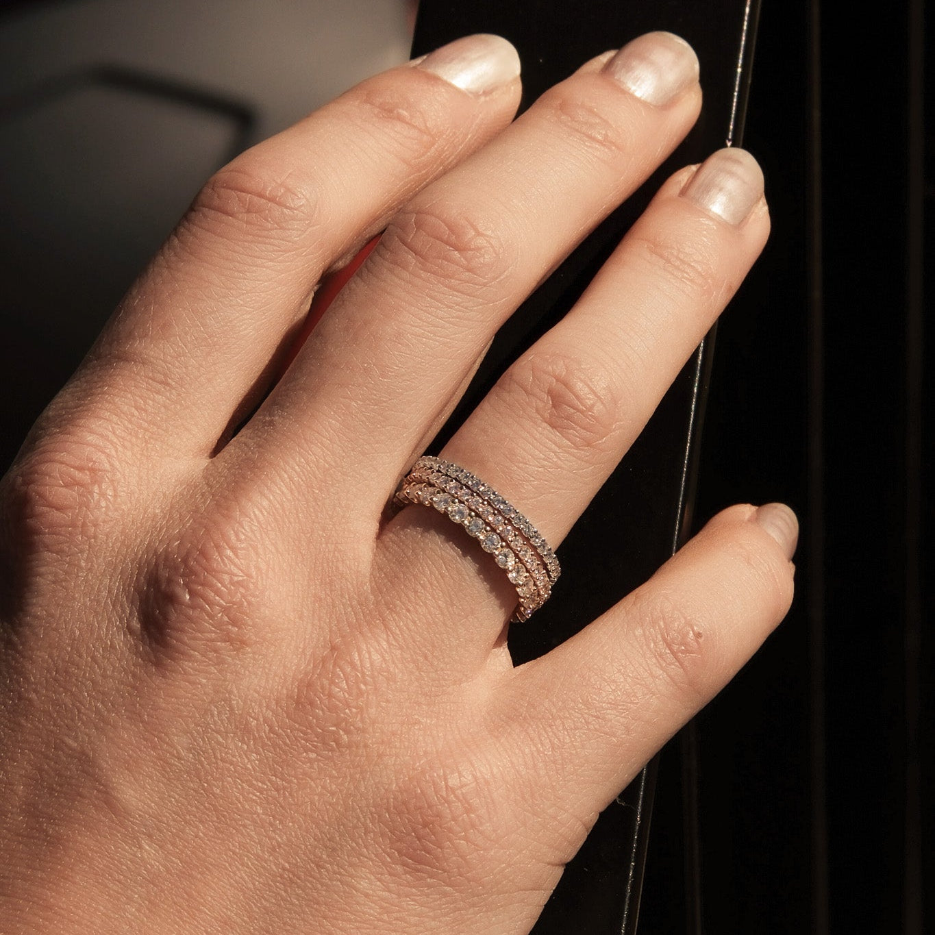 Memoire Ring "Estelle"- halbausgefasst